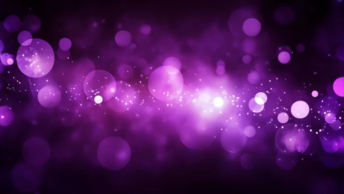 Vibrant purple bokeh background with glowing light effects.