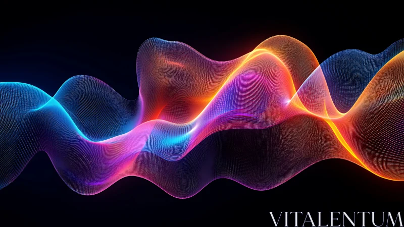 Colorful light waves dancing across a deep night sky.