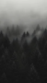 Misty Forest Dreams in Grayscale.
