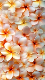 Backlit Plumeria Blossoms with Gradient Luminosity and Translucent Petal Texture