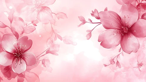 Botanical Gradient Study: Translucent Blossoms in Soft Focus.