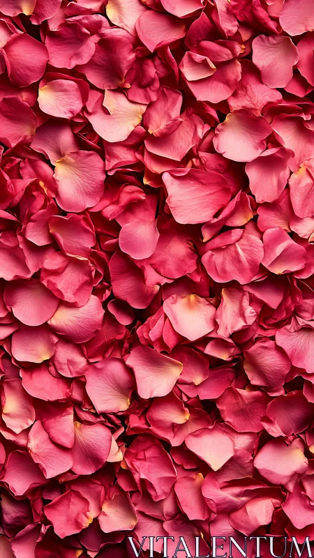 Rose petals arranged in dense organic composition display graduated color gradations