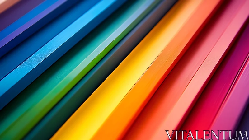 Radiant rainbow planks inviting playful creative color dreams.
