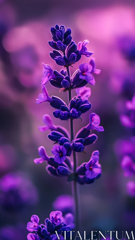 Purple Lavender Dreams: Cascading Botanical Symphony