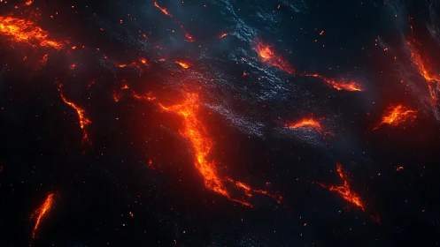 Earth at Night - Continents Illuminated by Fire and Light.