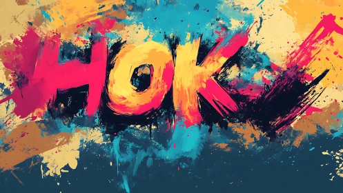 Expressive digital lettering in bold gestural abstraction.