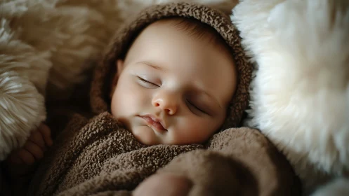 Peaceful Dreams: A Newborn's Restful Slumber.