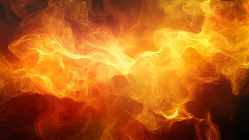 Billowing Flames: Dynamic Abstract Fire Composition