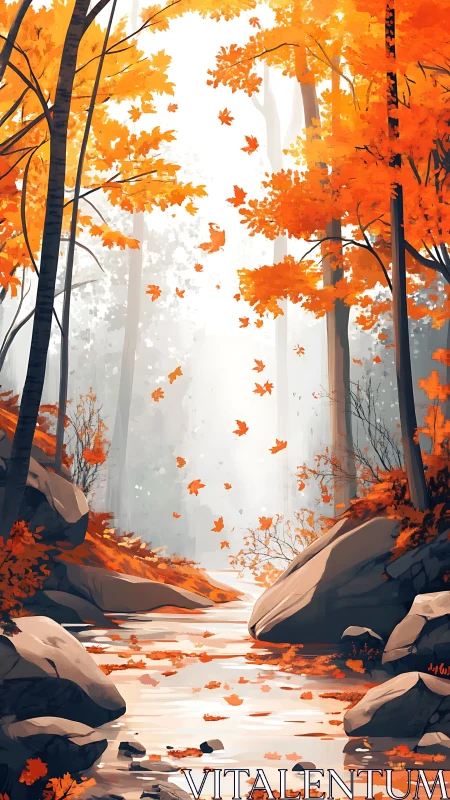 Whispered Golds: Nature's Gradient Through Autumn's Cathedral.