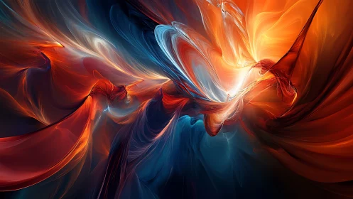 Color storms collide as liquid fire wrestles frozen light