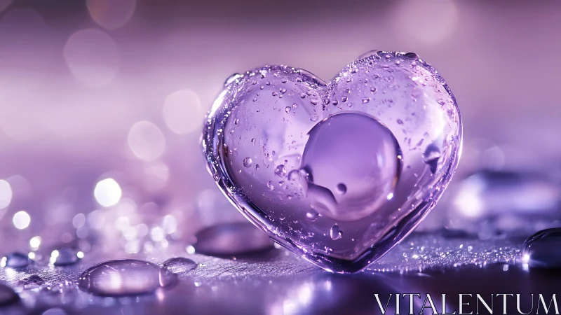 Liquid Heart Geometry: Ethereal Macro Study.