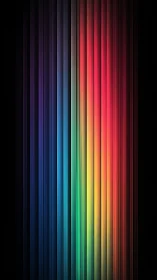 Vertical chromatic spectrum bars form a luminous gradient field