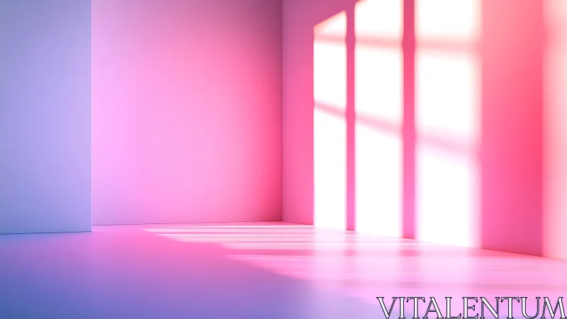 Neon sunrise room where quiet walls learn to glow loud.