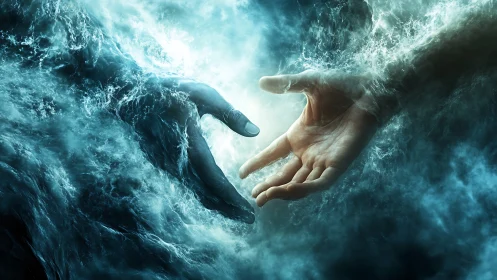 Turbulent cosmic surf reaches for fragile, sunlit flesh