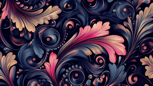 Parametric luminous florals with vectorially curved filigree forms.