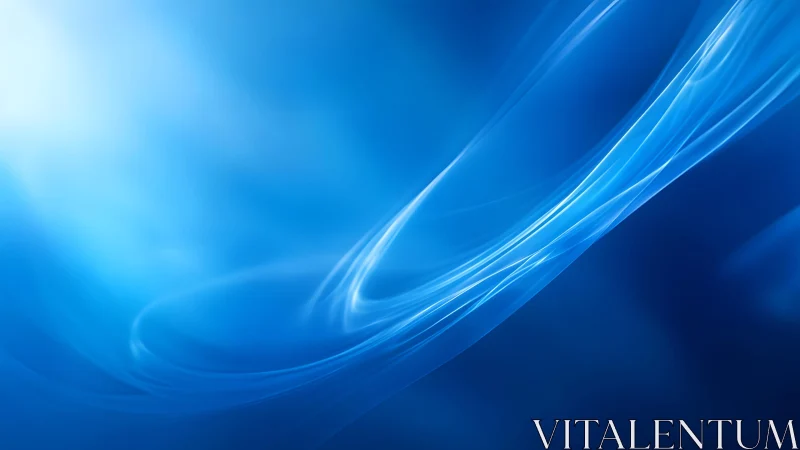 Abstract blue light waves with smooth gradient digital style.