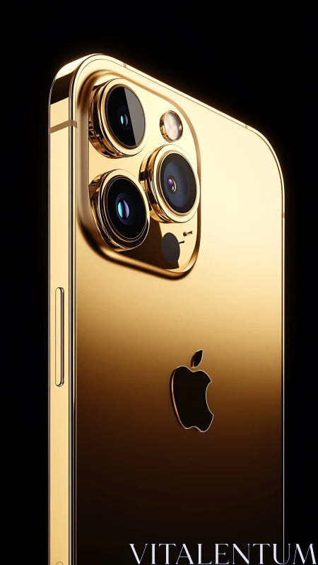 iPhone Pro Max: Luxury Gold Finish with Triple Camera System.