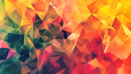 Polygonal gradient surface with warm and cool color fields.