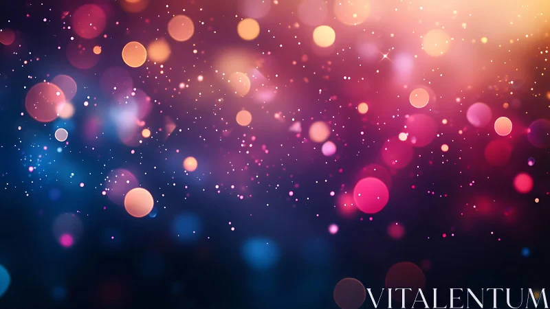 Abstract bokeh lights with vibrant gradient background, digital style.