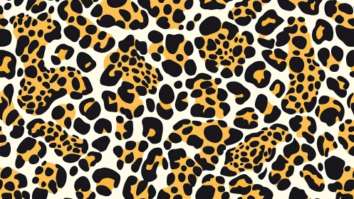 Leopard Print Pattern. Gold and Black Seamless Spotted Design.