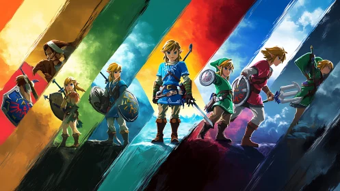 Heroic legends in color: one brave soul, many journeys.