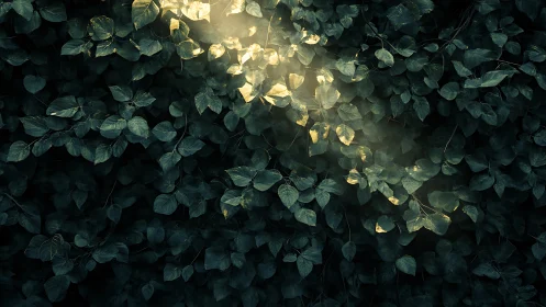 Sunlit leaf canopy reveals localized illumination gradients