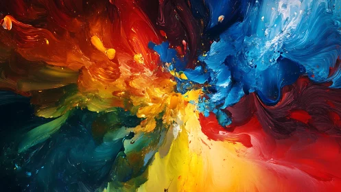 Color storm in motion, swirling into a joyful collision.