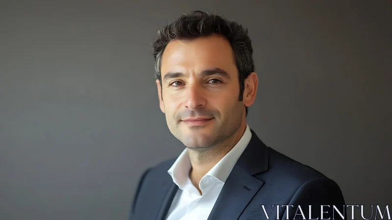 Calm confidence settles gently across a tailored portrait