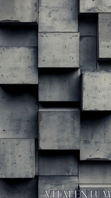 Concrete cubes quietly choreograph a brutalist shadowplay