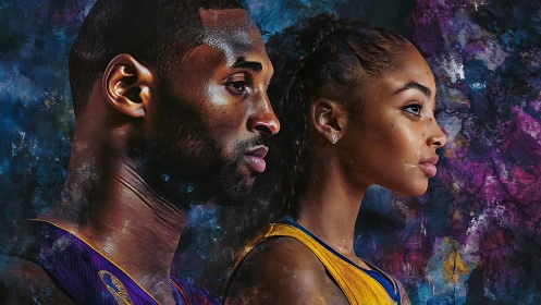 Layered digital portrait profiles using textured chromatic background