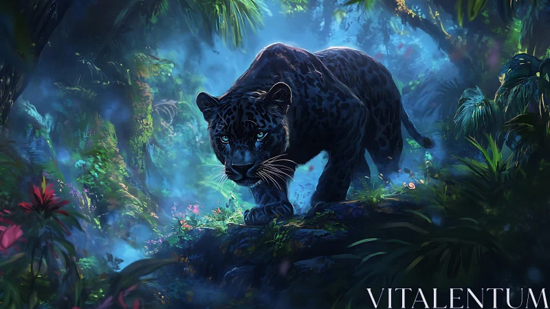 Black Panther's Luminous Jungle Journey Through Enchanted Forests.