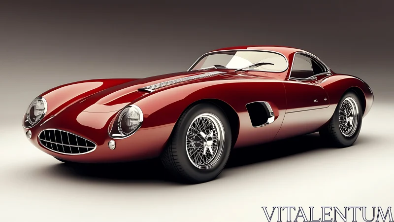 Crimson coupe prowls the light like a polished racing myth