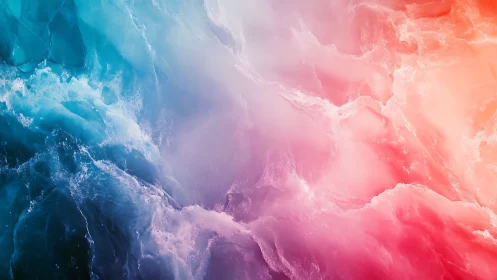 Celestial surf collides with neon dawn in liquid color storm.