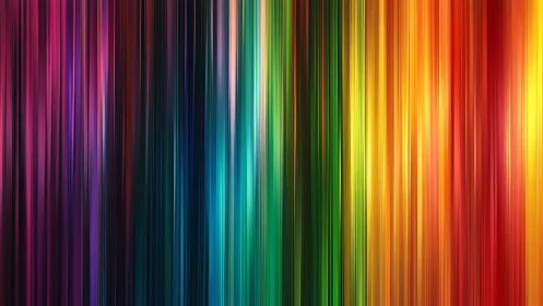 Colorful light streaks glide softly across a glowing rainbow field