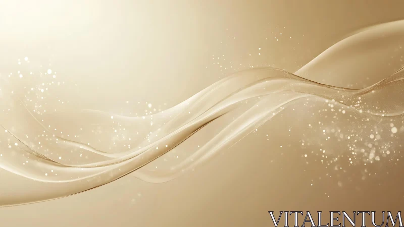 Elegant flowing golden waves with sparkling abstract accents.