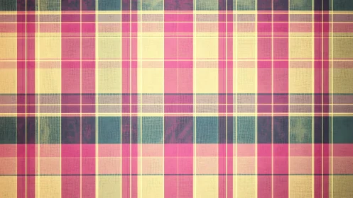 Pastel tartan grid with textured woven check pattern.