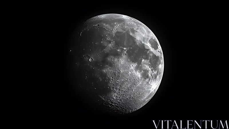 Moonlit scars whisper ancient impacts into deep space