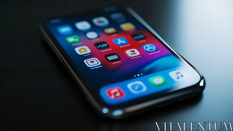 iPhone home screen displaying colorful app icons and vibrant interface.