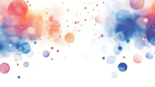 Soft radial gradients form overlapping circular color fields