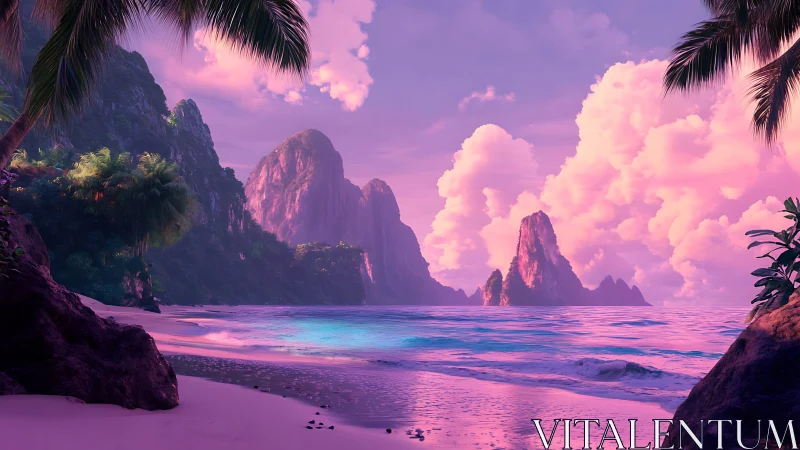 Purple Paradise Where Limestone Cliffs Cradle the Perfect Tropical Reverie