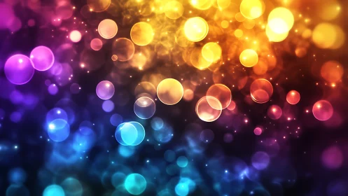 Aurora bubbles drift through neon nightfall shimmered sky.