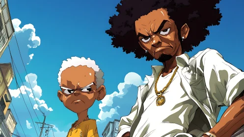 Sidewalk rebels glare under a stubborn summer sky.