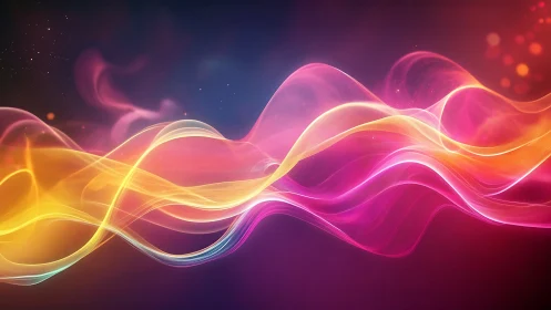 Radiant ribbons of color drifting through a twilight glow.