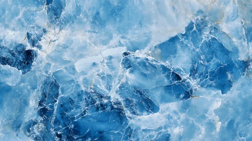 Glacial sapphire fractures in luminous marble dreamscape.