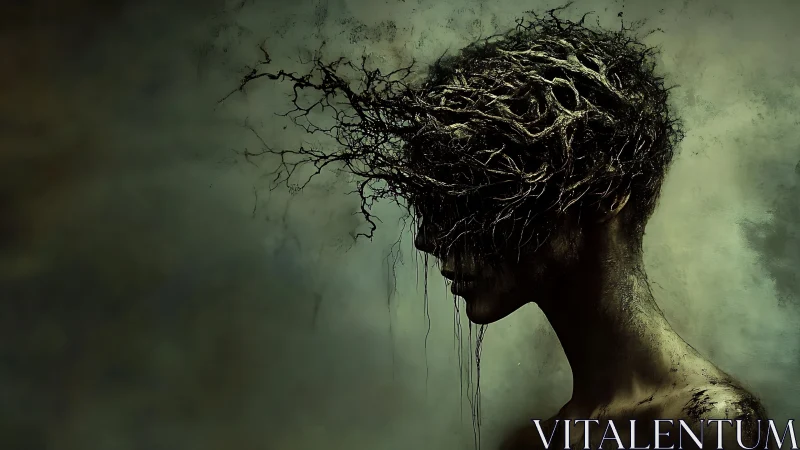 Root-entangled humanoid profile in atmospheric decay study.