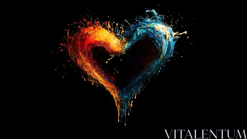 Opposing Elemental Forces Converge in Dynamic Heart Composition