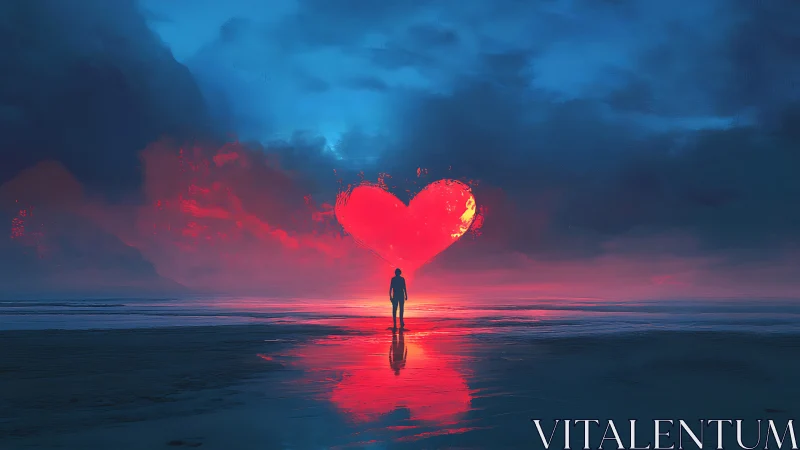 Solitary Heart: Where Love Lights the Endless Shore.