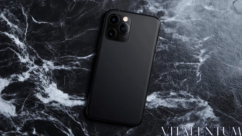 iPhone 11 Pro Max on Black Marble Surface