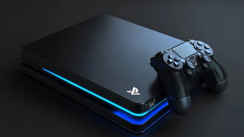 PlayStation 5 Console with DualSense Controller Setup.