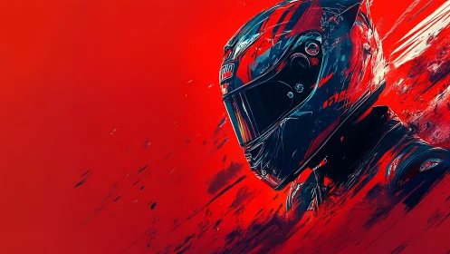 Racing spirit ignites in vivid red and electric motion.